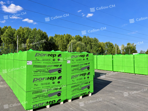 Пеноблоки перегородочные Poritep Коломна 625х250х150, D500